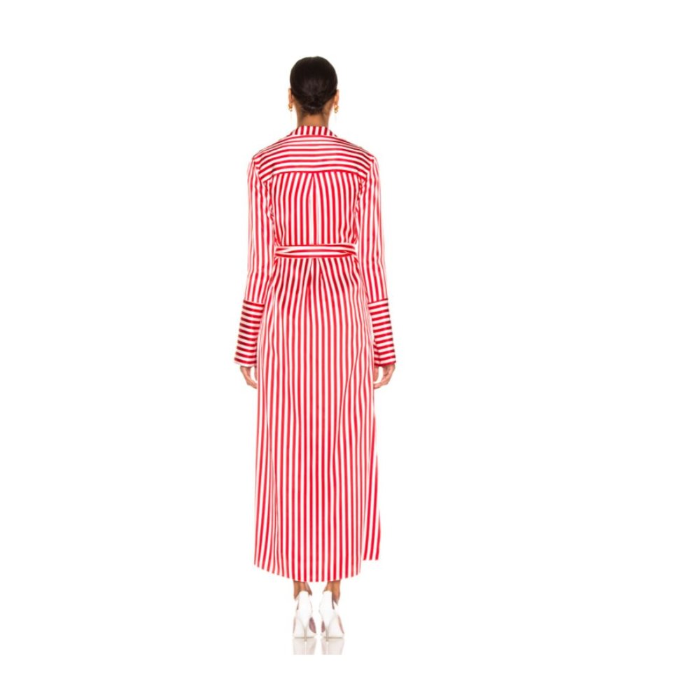 Caroline Constas Striped Jade Robe - Picture 4 of 5